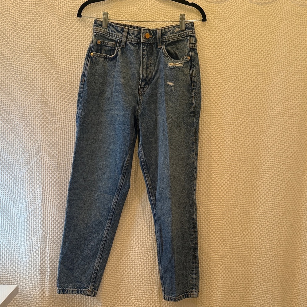 Zara Women's Boyfriend Blue Jeans